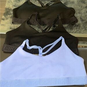 3 Nike Girl’s XL Sports Bra- 2 Black and 1 Light Blue